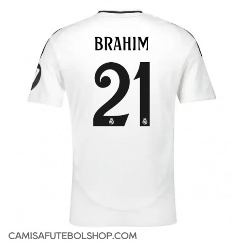 Camisa de time de futebol Real Madrid Brahim Diaz #21 Replicas 1º Equipamento 2024-25 Manga Curta